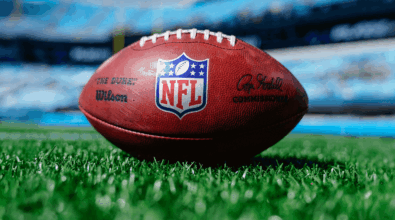 NFL Football on Stadium Grass